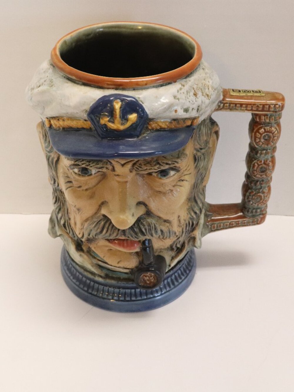 Vintage Character Beer Mug made in Italy by SMR Hand Painted 1979 a Sailer